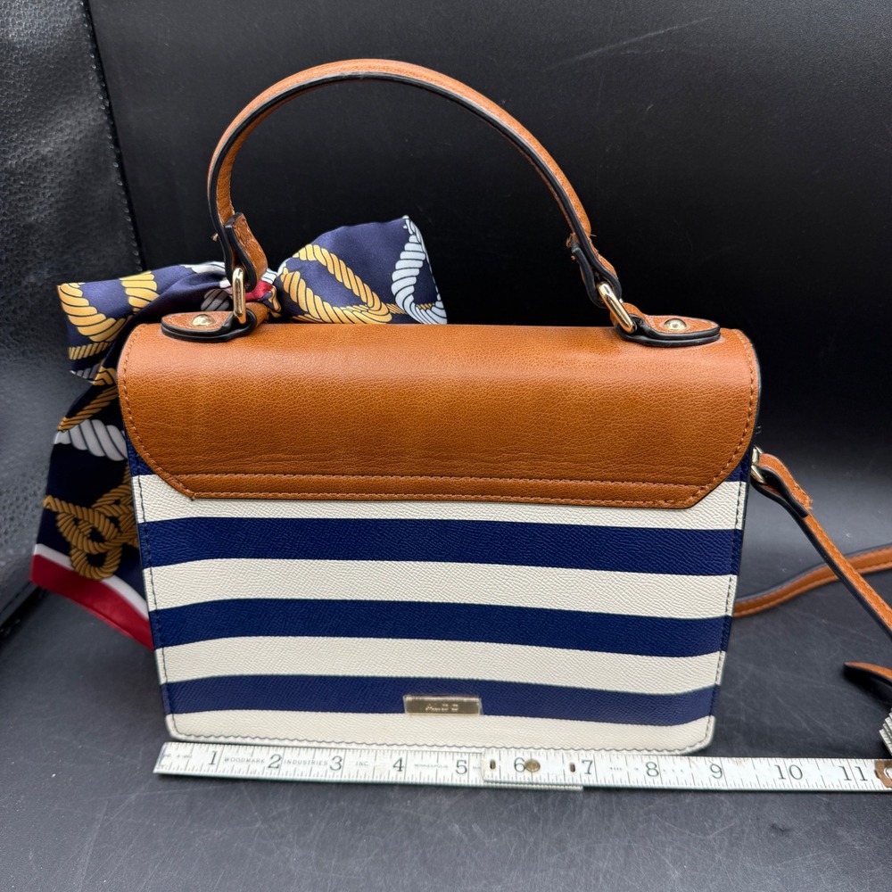 Aldo Byworth Crossbody Bag Womens Small Nautical Striped Scarf Patriotic - Picture 3 of 9